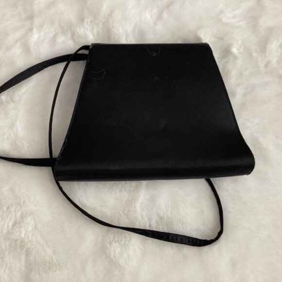 Bocci Italian Envelope Black Patent Leather and Silk Evening Bag (Pre Owned) - Picture 2 of 3